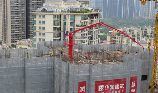 Elevator-Fixed Self-Climbing placing boom