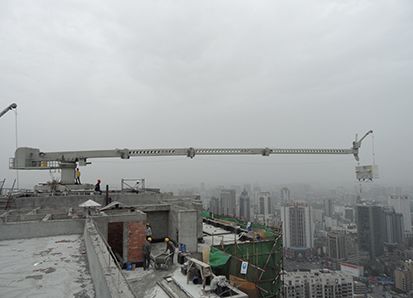 4. telescopic jib+telescopic column+extended cradle