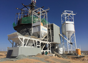 Quick rack concrete mixing station