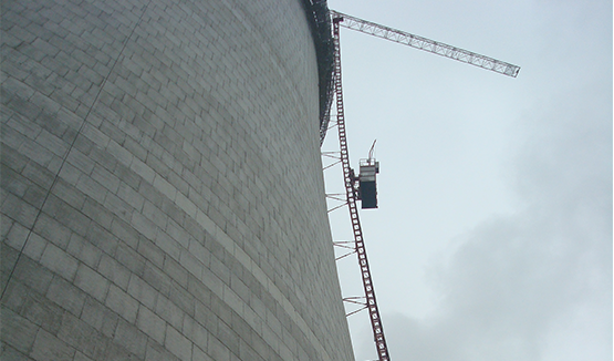 Curved and Inclined Building Hoist