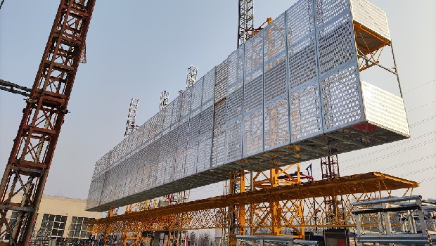 Our new design-5t double layer double mast climbing work platform with length 40m