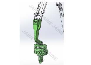 Hydraulic vibratory pile hammer for excavator