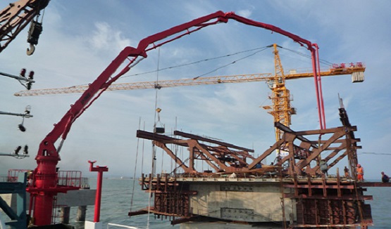 Ship-mounted Concrete Placing Boom