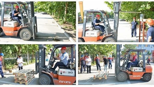 Our company's labor union held the 2023 Forklift Skills Competition on September 21.