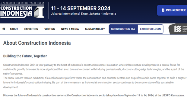 We will attend Construction Indonesia 2024 exhibition in Jakarta from 11 September to 14 September 2024.
