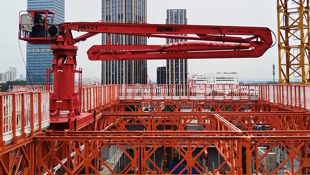 Introduction of concrete placing boom for intelligent construction integrated platform